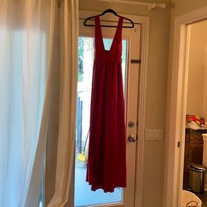 red silk formal dress never worn